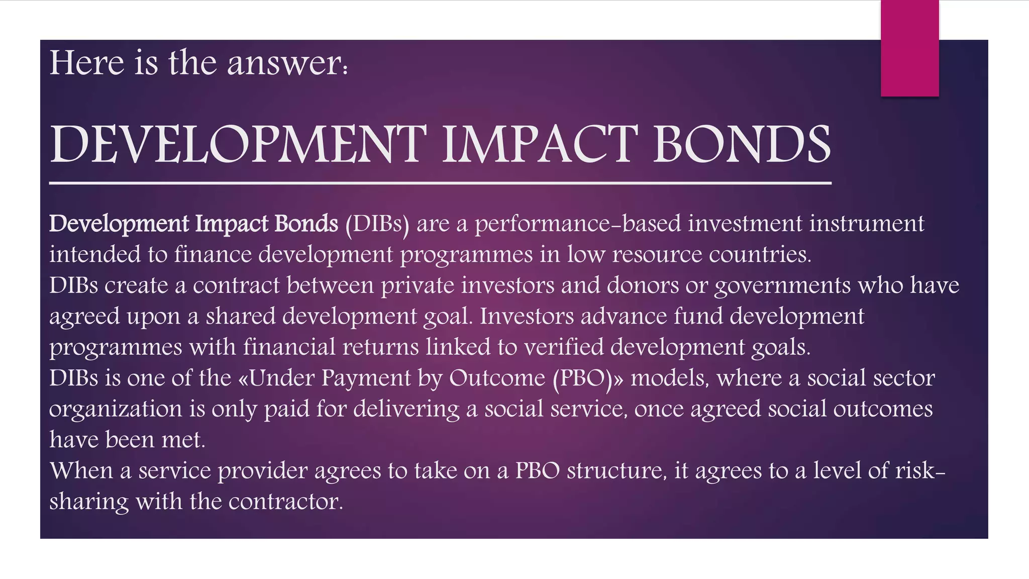 Development Impact Bond | PPTX