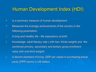 Human Development Index Human Poverty Index Physical Quality of Life ...