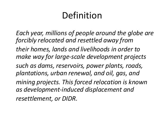 Development induced migration