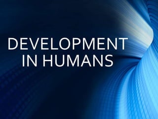 DEVELOPMENT
IN HUMANS
 