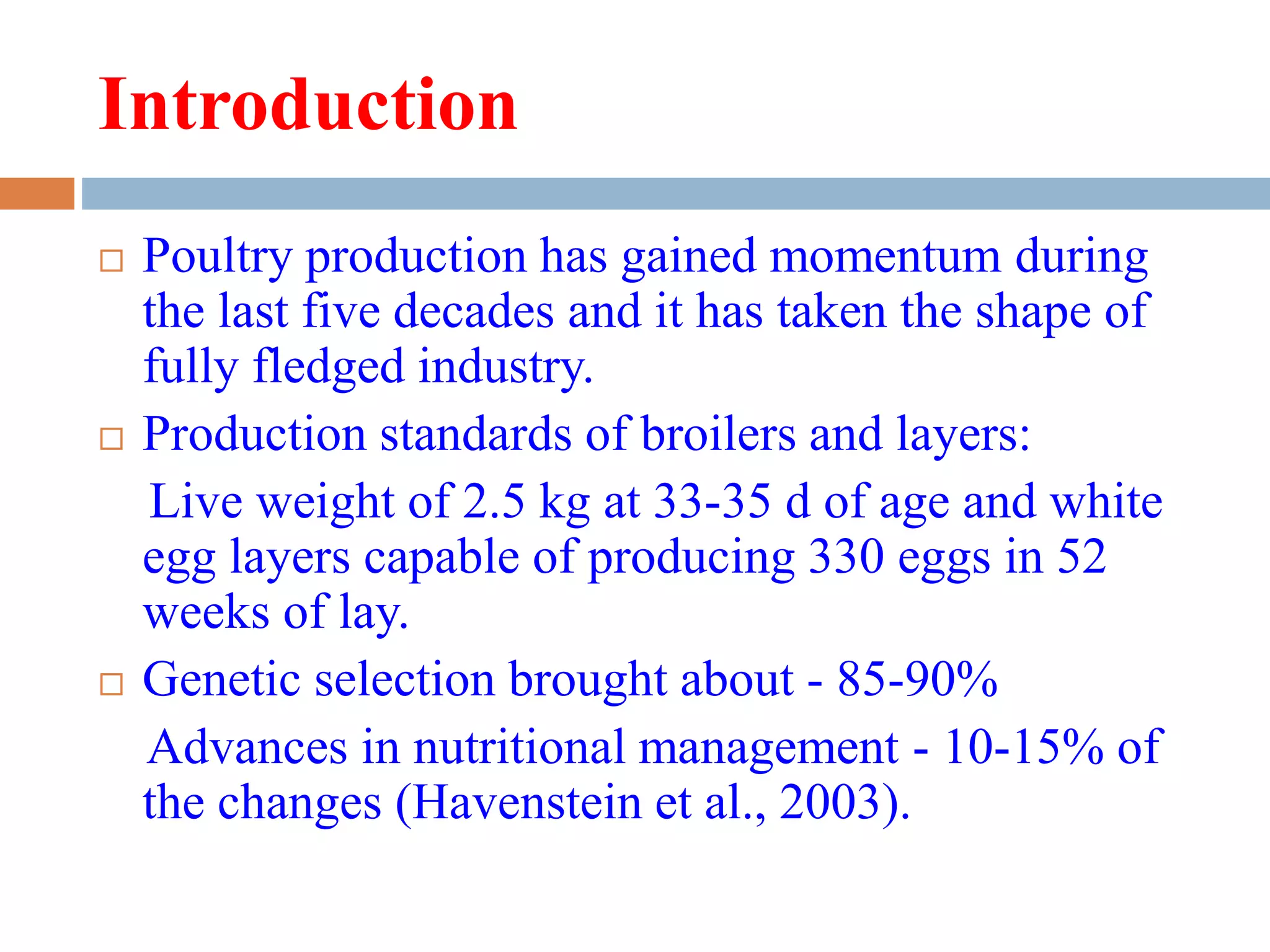Developments in the Nutrient Requirement of Chicken | PPTX