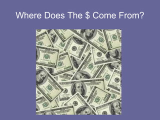Where Does The $ Come From?
 