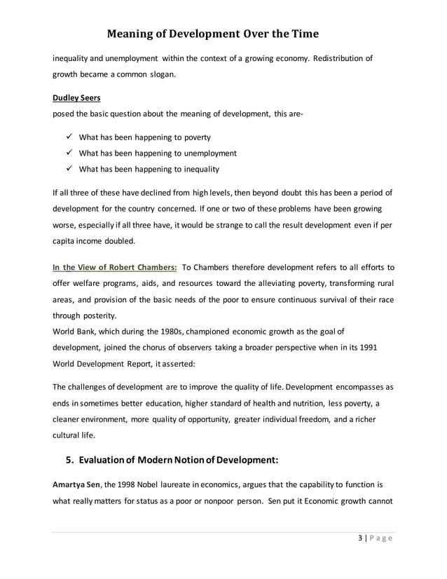 Meaning Of Development Over Time