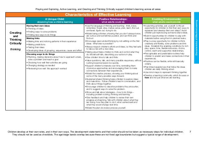 Development Matters in the EYFS