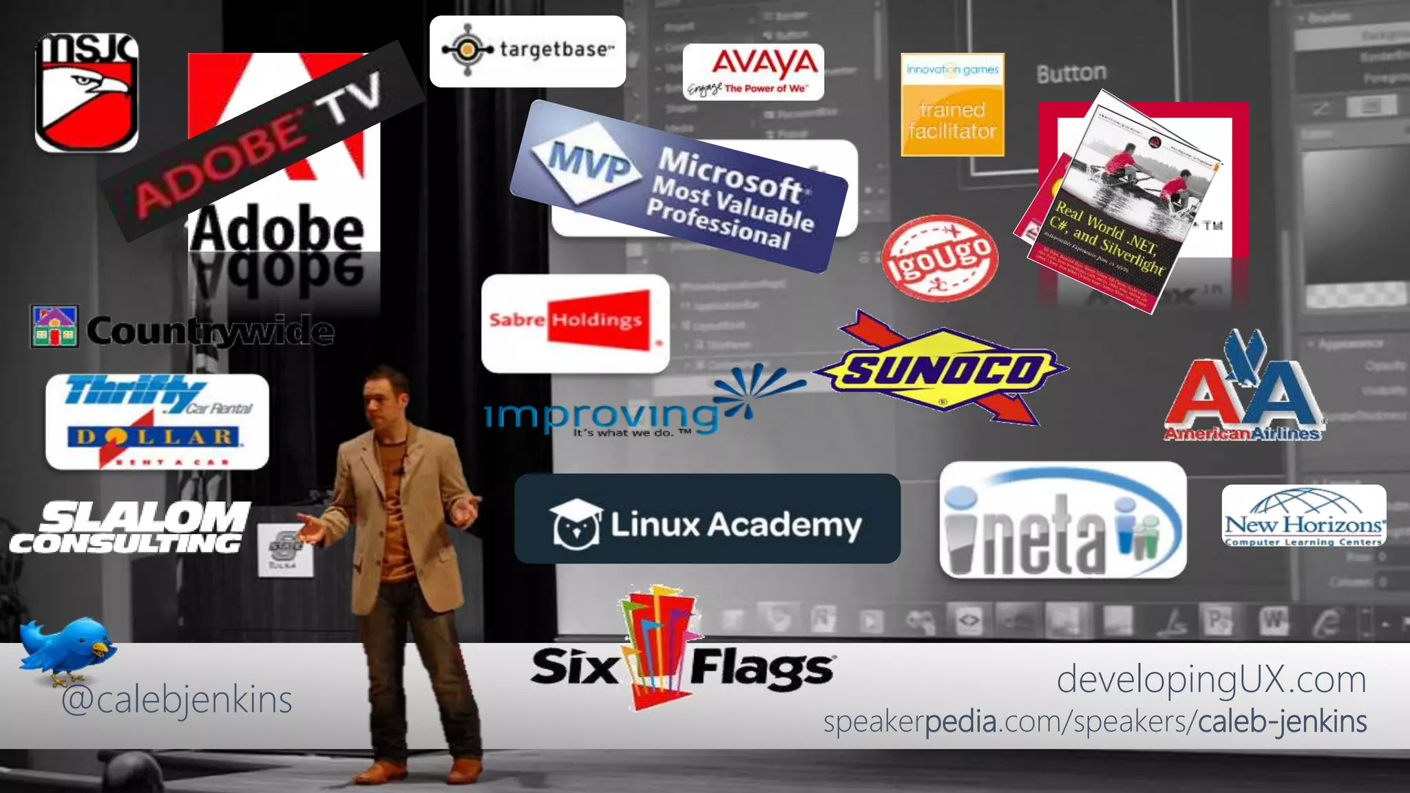 developingUX.com
speakerpedia.com/speakers/caleb-jenkins
@calebjenkins
 