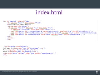 index.html




© 2010 Adobe Systems Incorporated. All Rights Reserved. Adobe Confidential.
 
