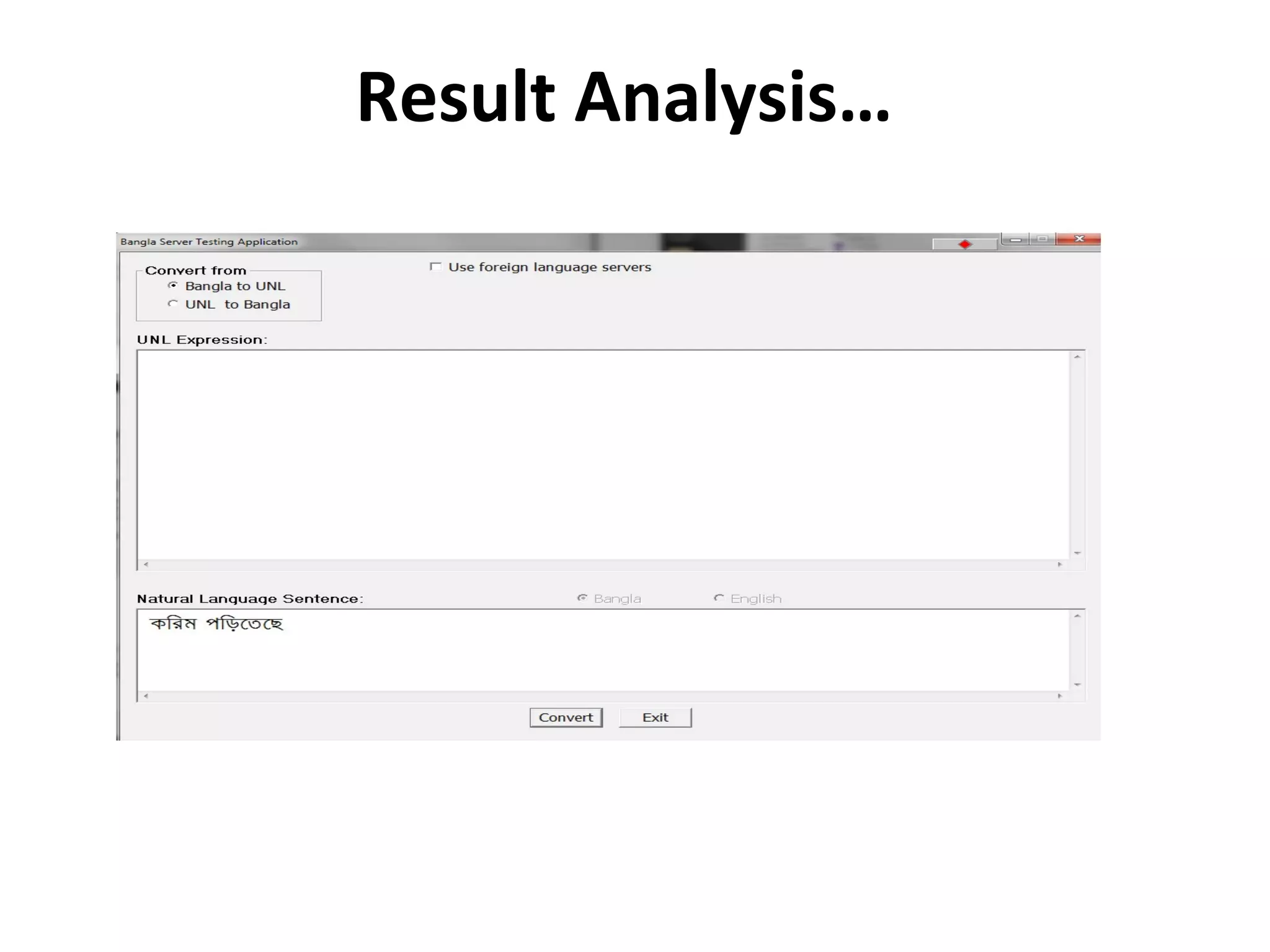 Result Analysis… 
 