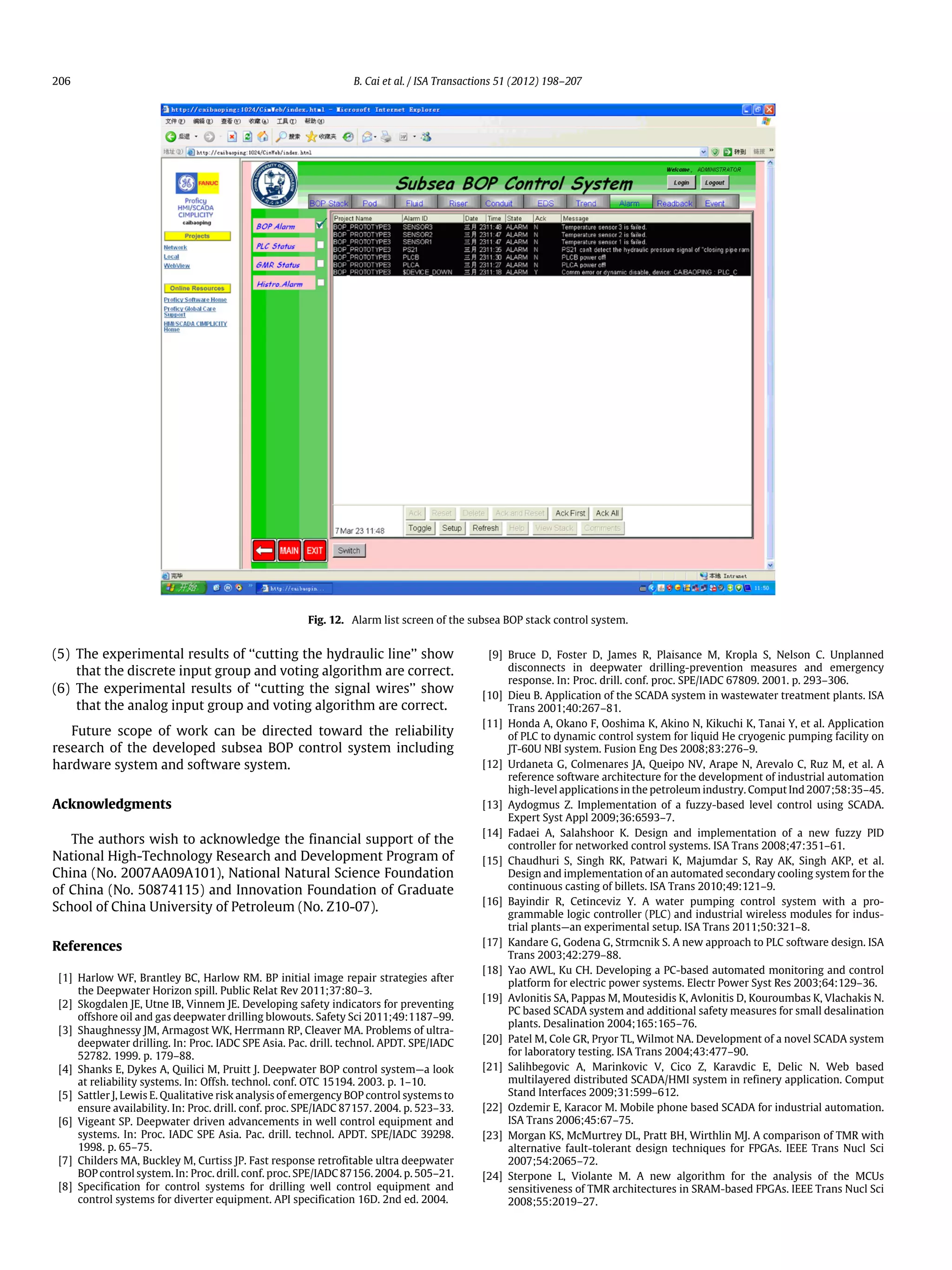 Development of an automatic subsea blowout preventer stack control ...
