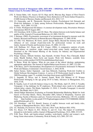 Development of an instrument to measure work life balance of it ...