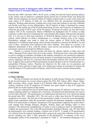 Development of an instrument to measure work life balance of it ...