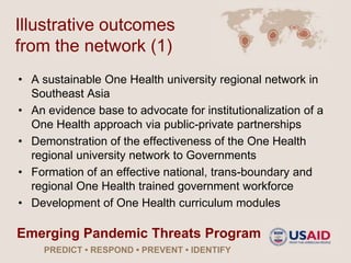 Development of a One Health University Network in South East Asia