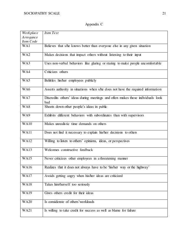 Development of a sociopathy scale (psychometrics paper)