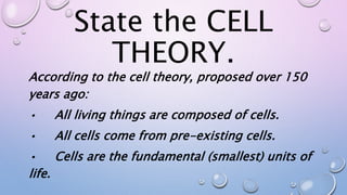 Development of cell theory | PPTX