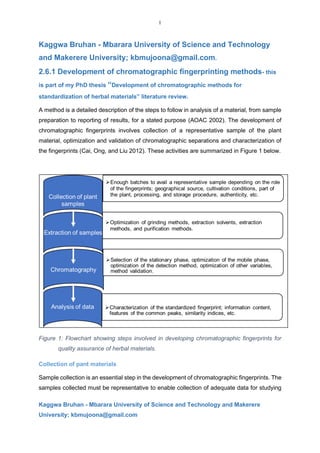development of chromatographic methods for herbal material ...