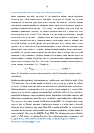 development of chromatographic methods for herbal material ...