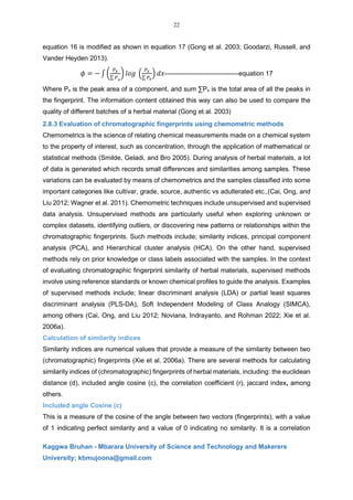 development of chromatographic methods for herbal material ...