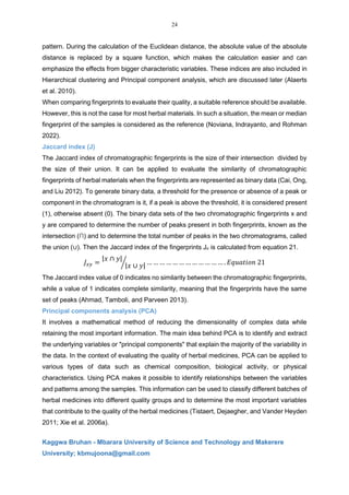 development of chromatographic methods for herbal material ...