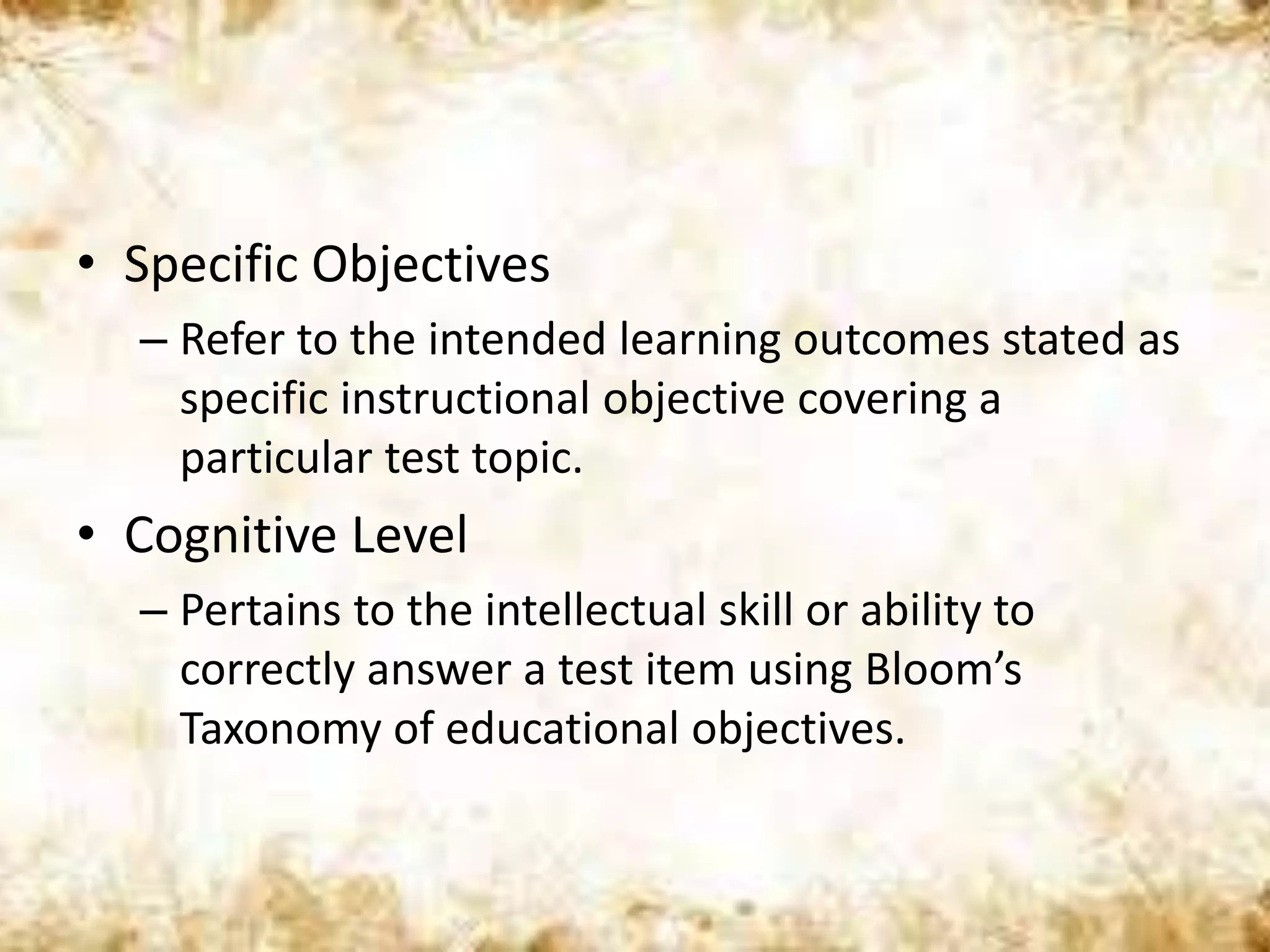 Development of classroom assessment tools | PPTX | Standardized Testing ...
