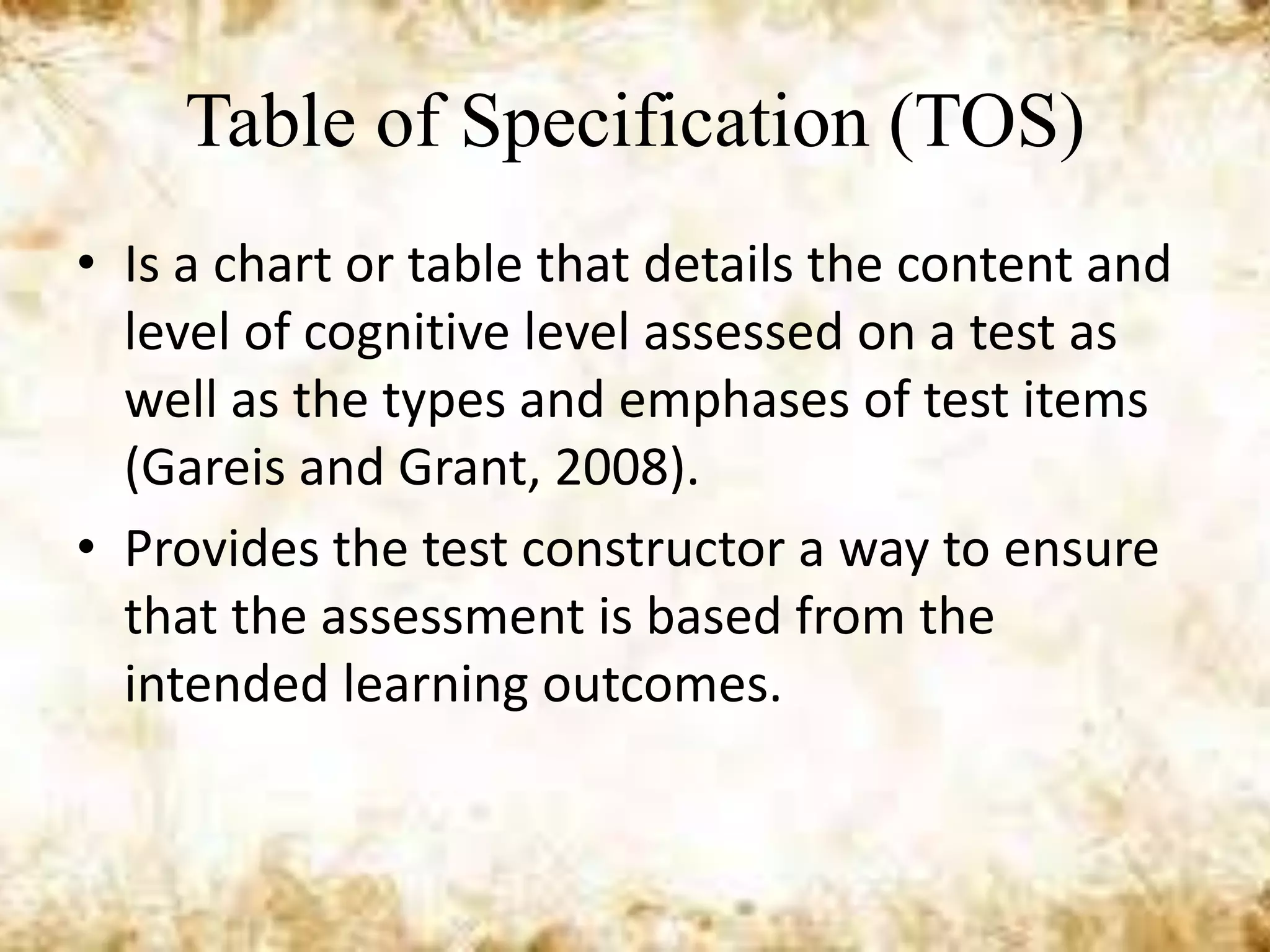 Development of classroom assessment tools | PPTX