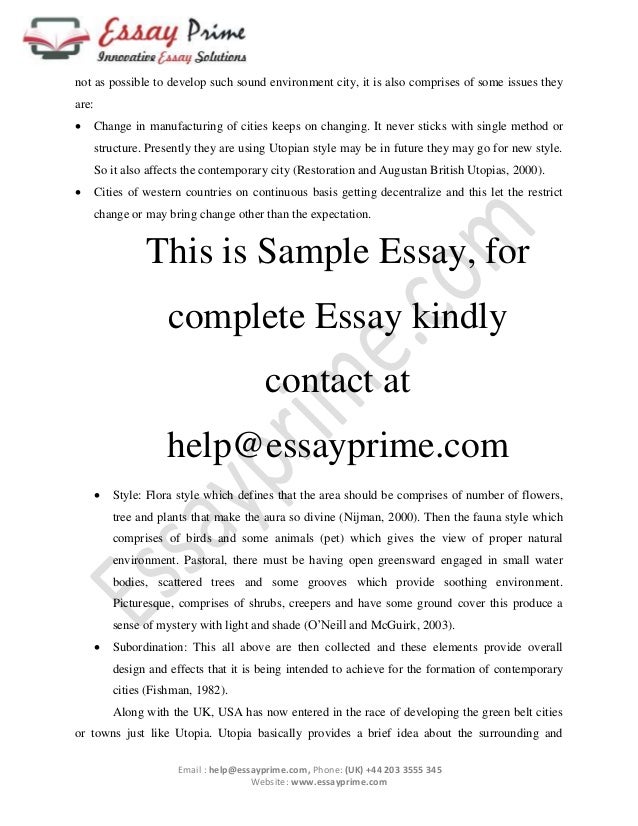 Contemporary essay ideas