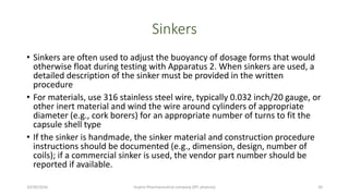 Sinker Method Density Development of dissolution proceduers | PPTX
