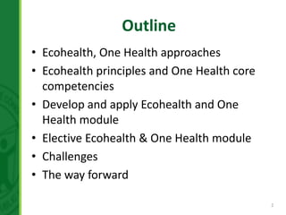 The development of Ecohealth and One Health training programs in Vietnam
