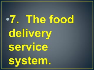 Development of food service industry | PPTX