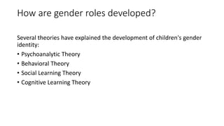 Development Of Gender Roles