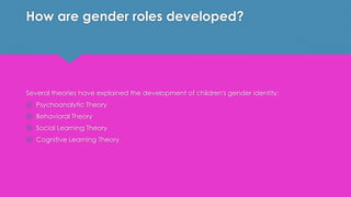 Development of gender roles | PPTX
