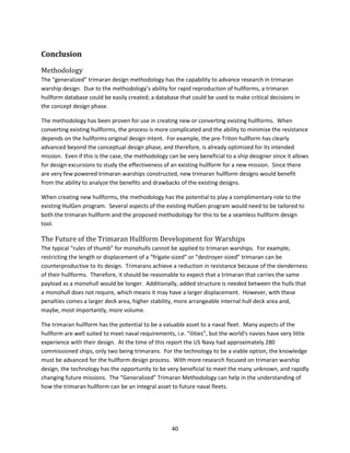 Development of generalized trimaran hullform design methodology (5-16 ...
