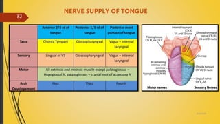 4/14/2018
82
NERVE SUPPLY OF TONGUE
 