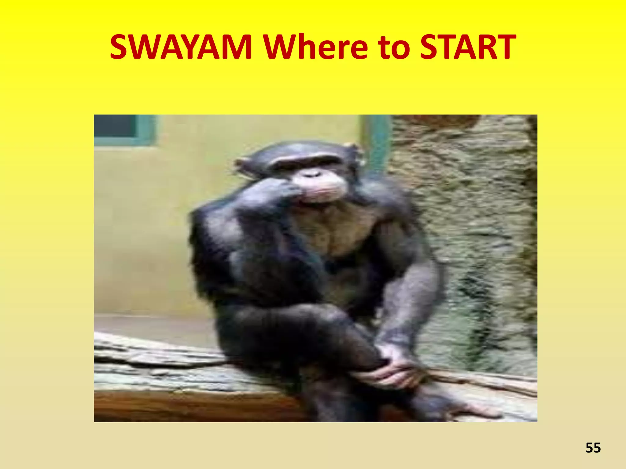 SWAYAM Where to START
55
 