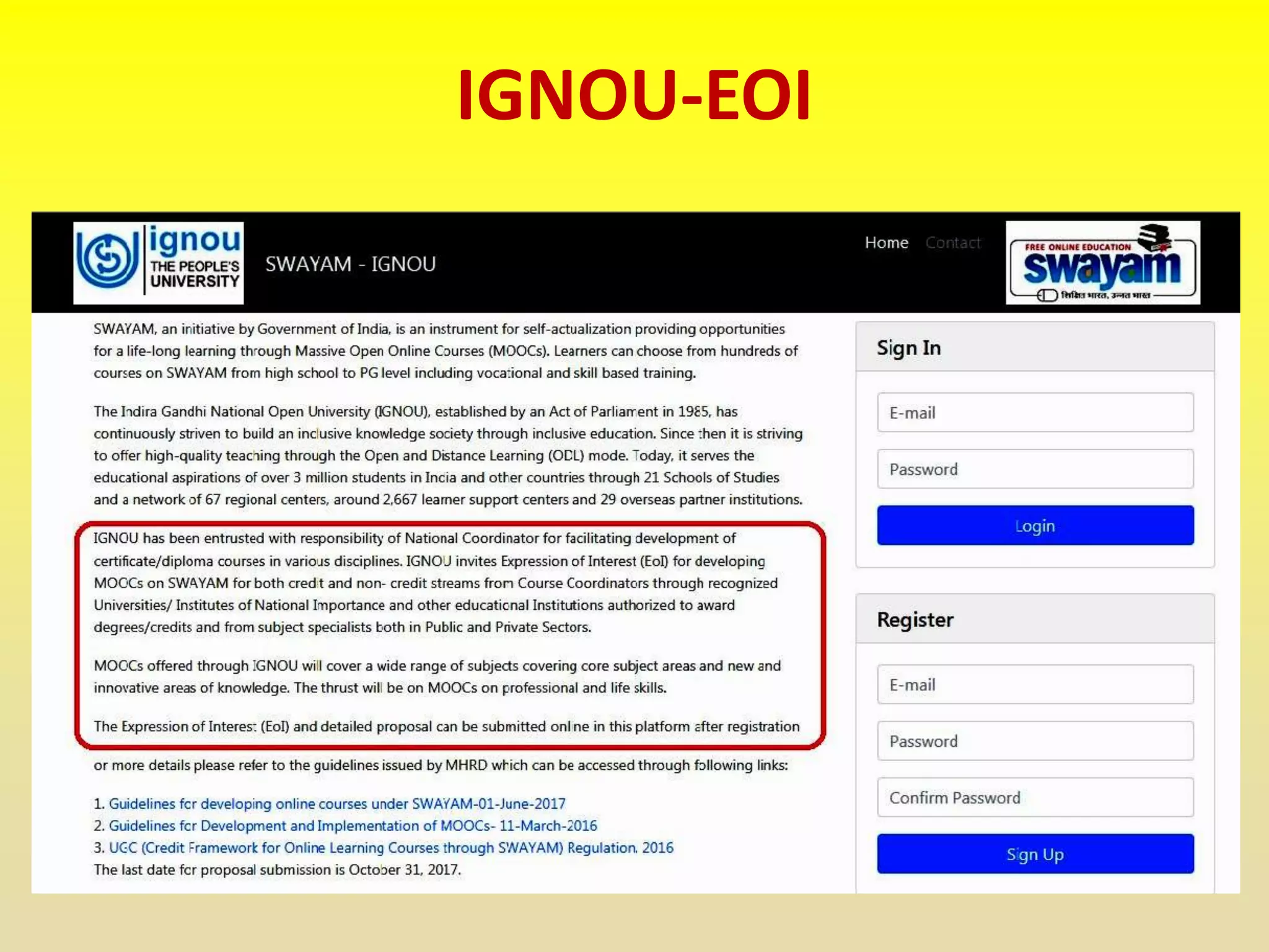 IGNOU-EOI
 