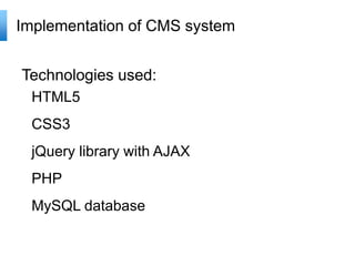 Development of multiplatform cms system with zend framework | PPTX