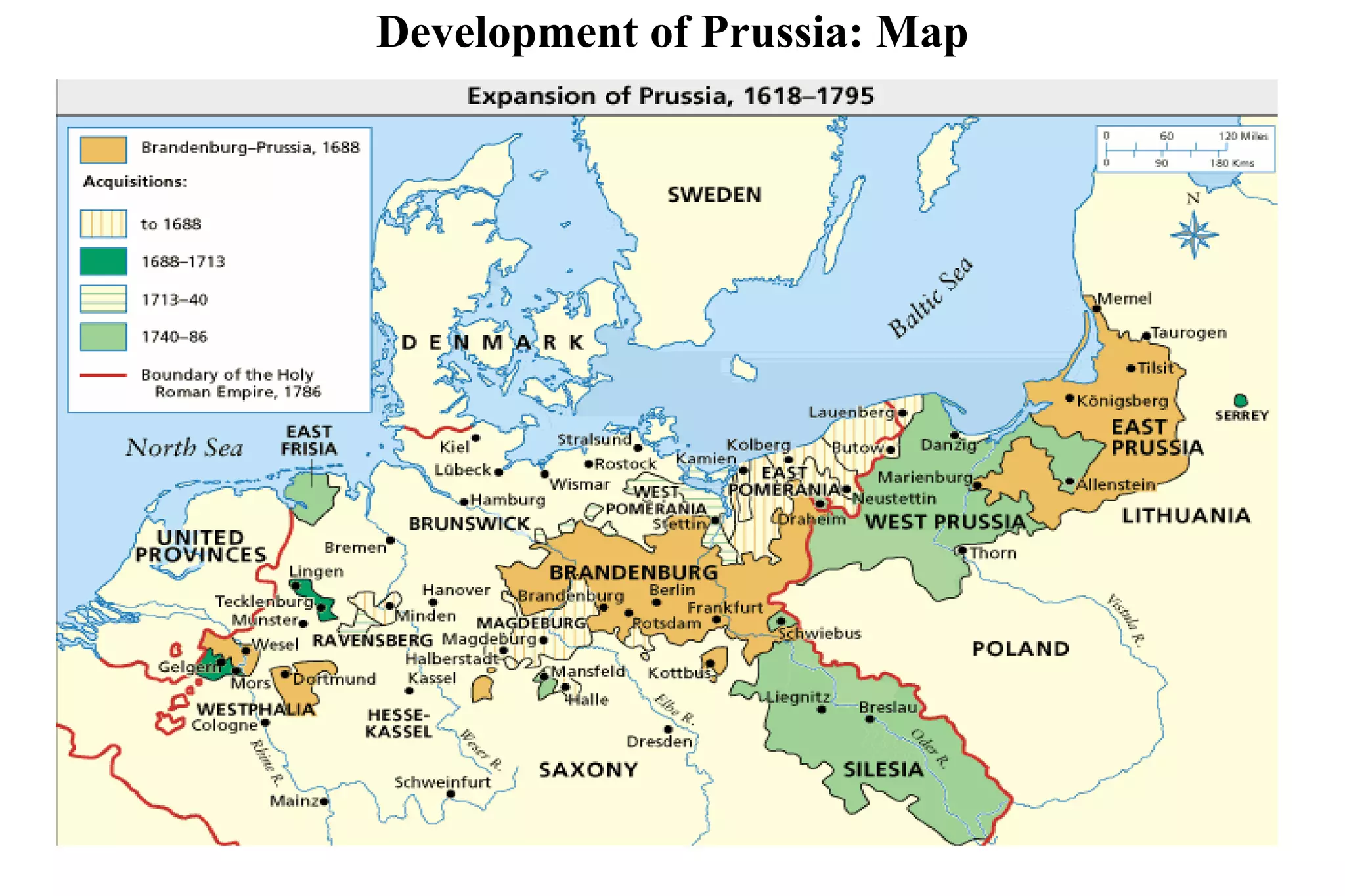 Development of Prussia: Map
 