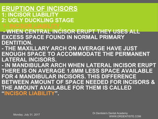 DEVELOPMENT OF NORMAL OCCLUSION | PPT