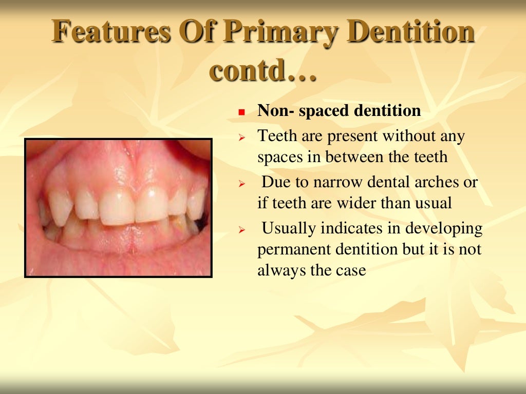 Development of occlusion.