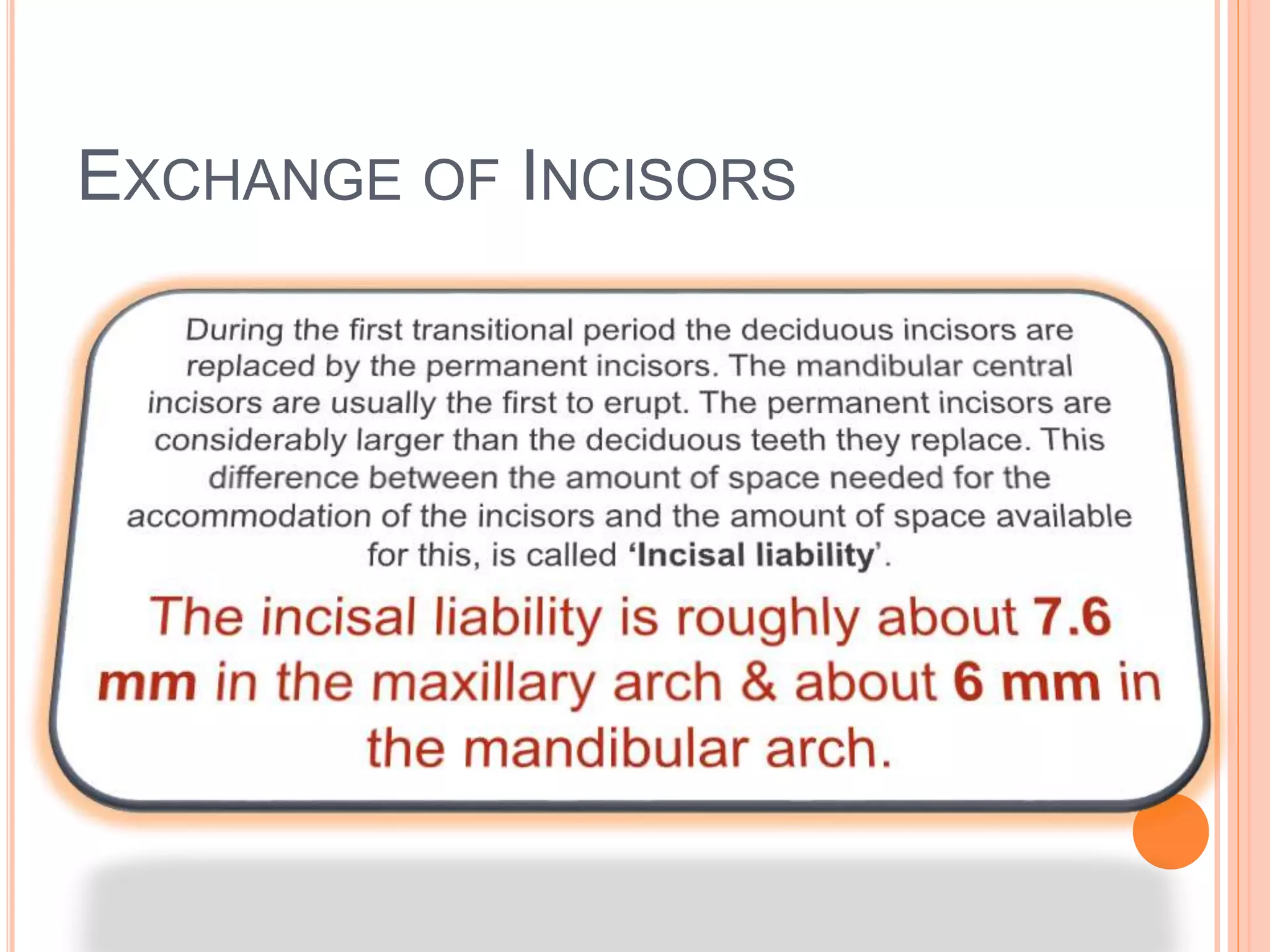 EXCHANGE OF INCISORS
 