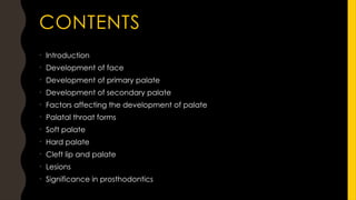 Development of palate.pptx palatal development | PPTX
