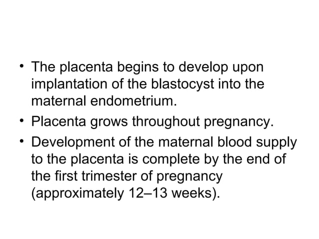 Development of placenta | PPT | Pregnancy | Reproductive Health