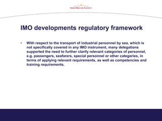 Imo Instruments Development of regulations for the offshore wind energy sector - Crew ...