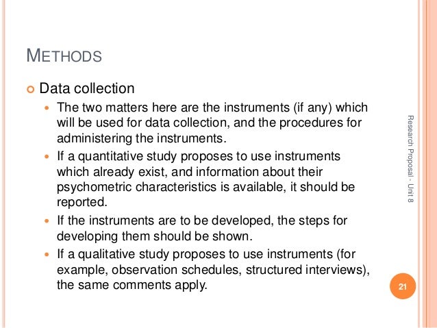 data collection method in research proposal