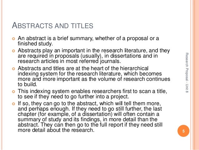 Development of research proposal unit8