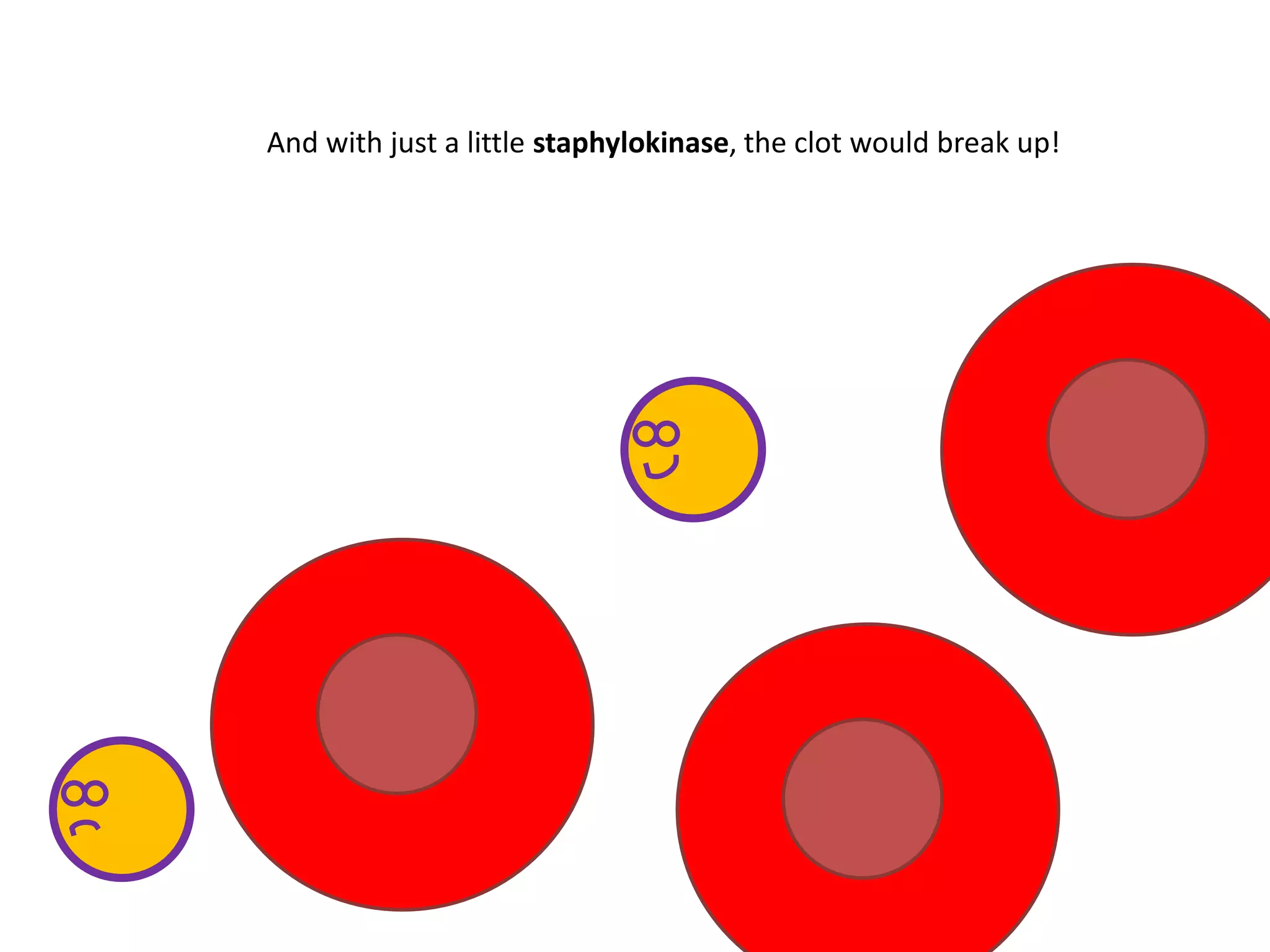 And with just a little staphylokinase, the clot would break up!
 