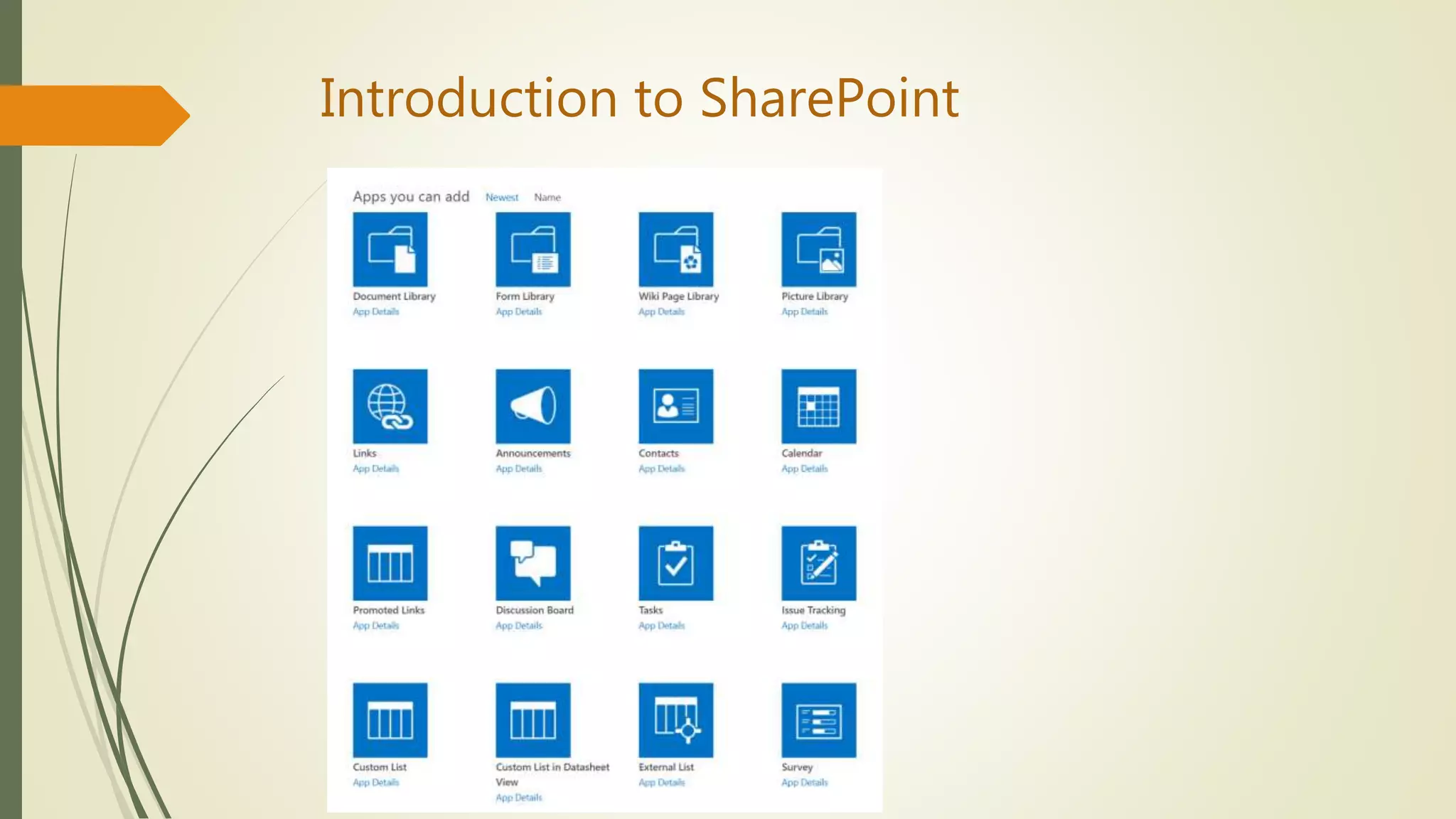 Introduction to SharePoint
 