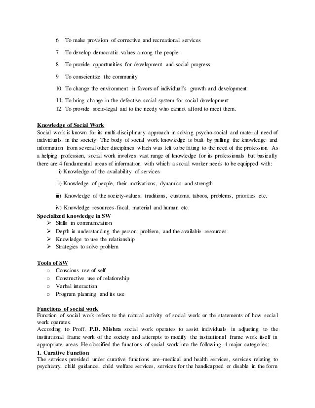 Development of social work profession