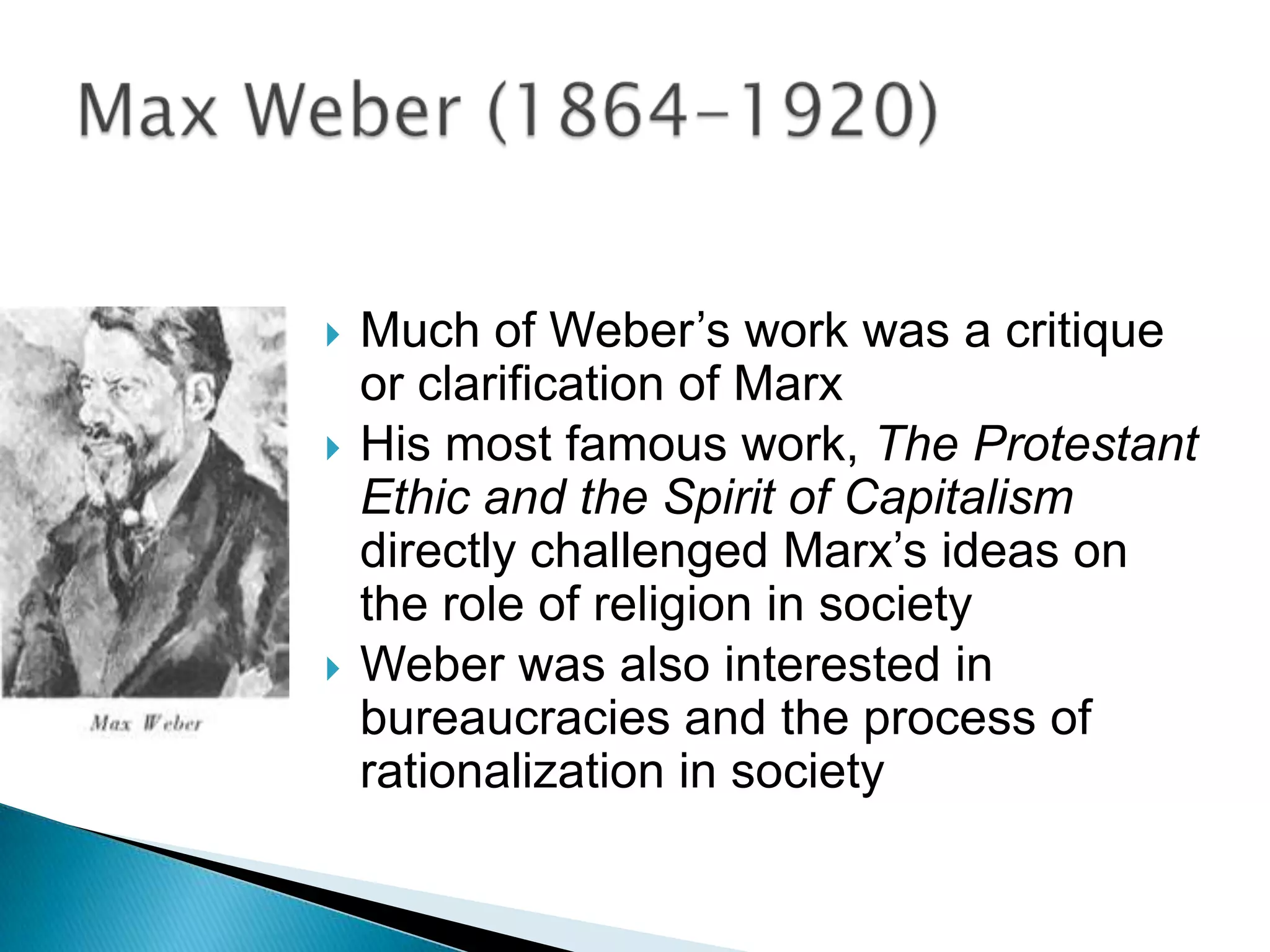 Marx is the father of conflicttheorySaw human history in a continual state of conflict between two major classes:Bourgeoisie—owners of the means of production (capitalists)