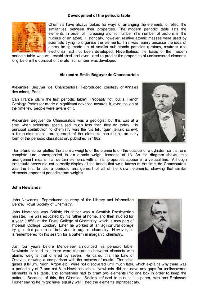 development of the periodic table chemists have always looked for ways of arranging the elements to - Periodic Table App Royal Society Of Chemistry development of the periodic table chemists have always looked for ways of arranging the elements to - Periodic Table App Royal Society Of Chemistry