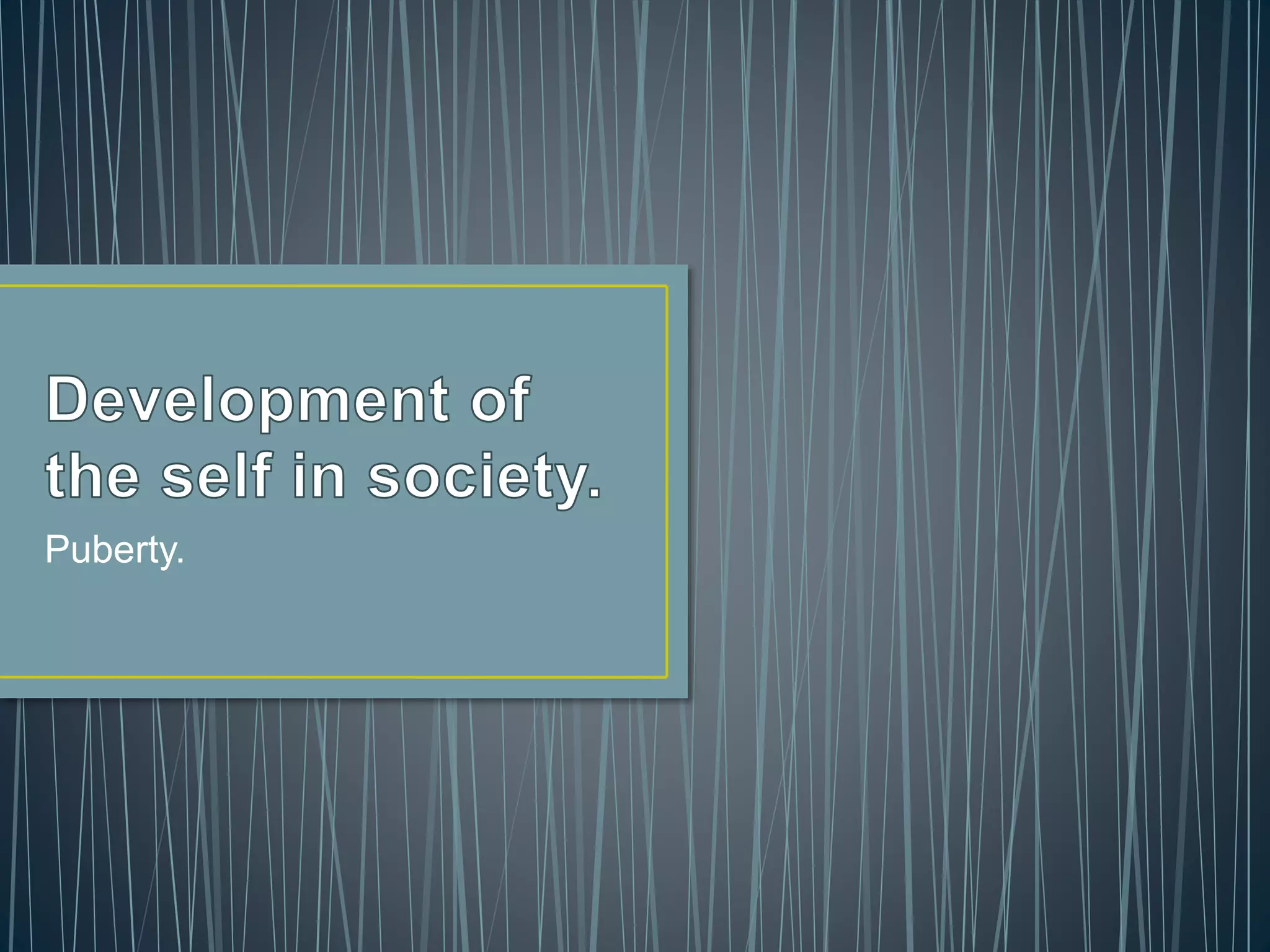 Development of the self in society | PPT