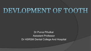 Dr Purva Pihulkar
Asisstant Professor
Dr HSRSM Dental College And Hospital
 